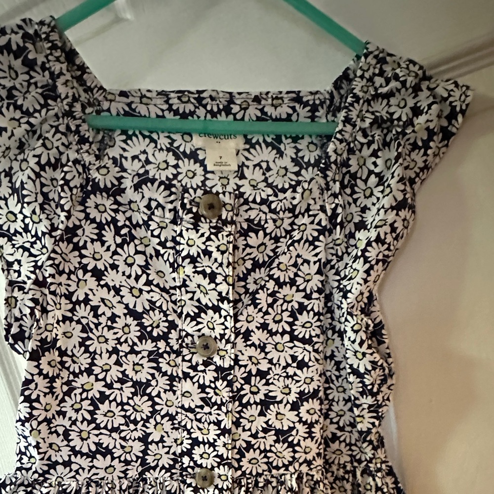 Crewcuts Black and White Floral Kids Dress